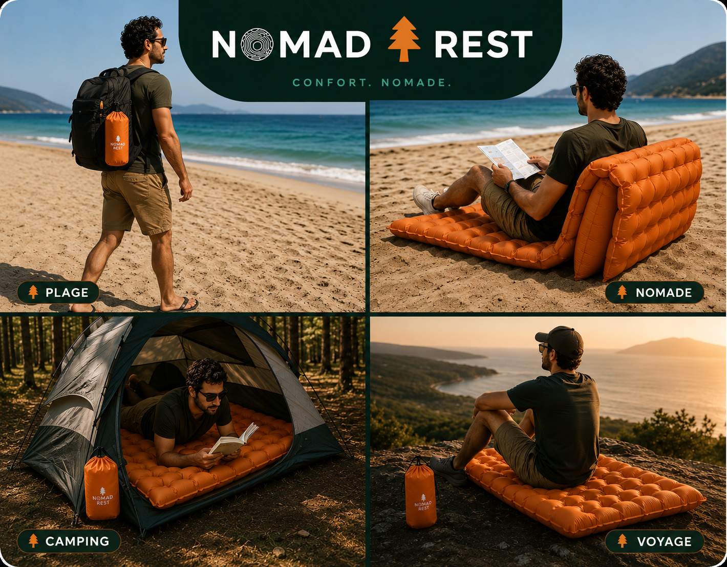 NOMAD REST - Matelas gonflable polyvalent