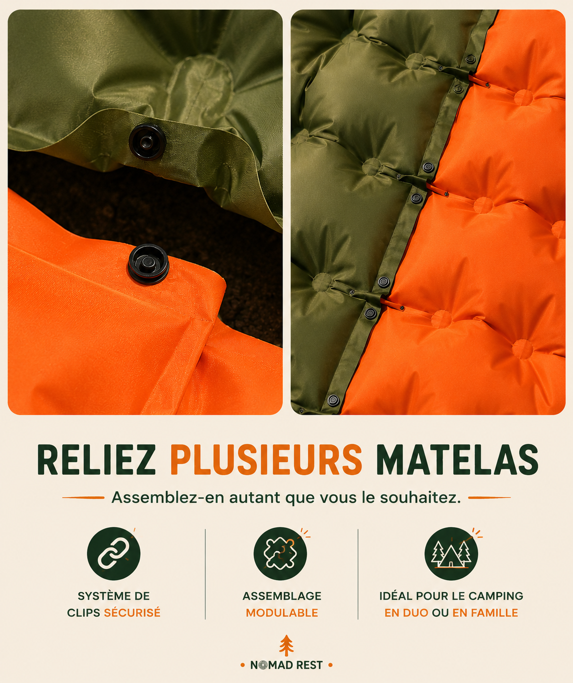 NOMAD REST - Matelas gonflable polyvalent