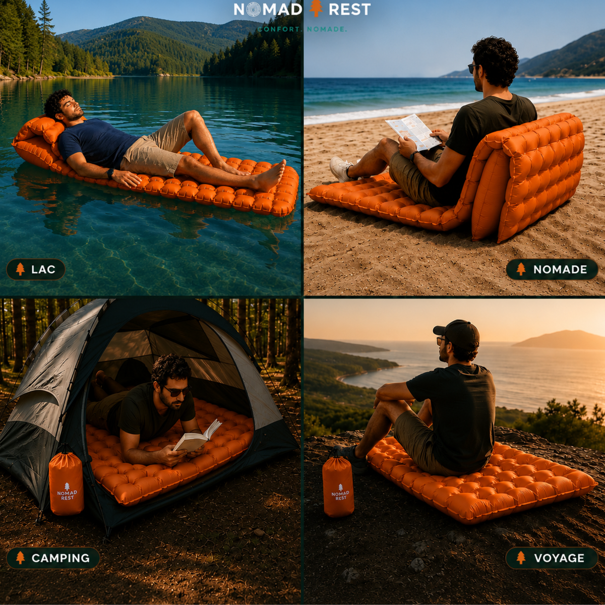 NOMAD REST - Matelas gonflable polyvalent